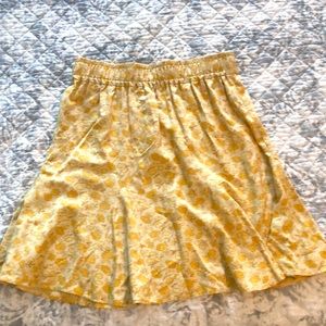 NWT madewell yellow flower skirt!
